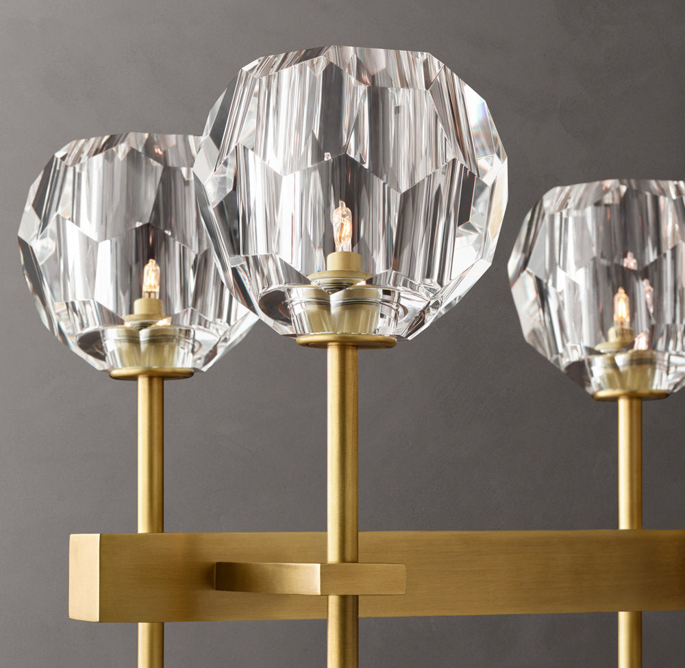 Double Row Crystal Sphere Chandelier