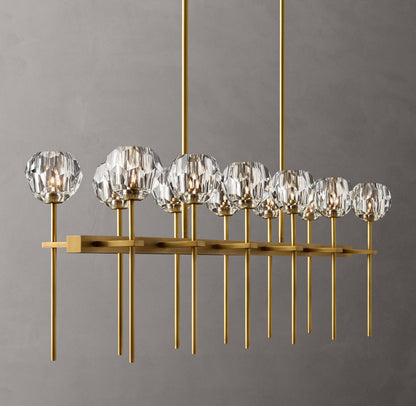 Double Row Crystal Sphere Chandelier