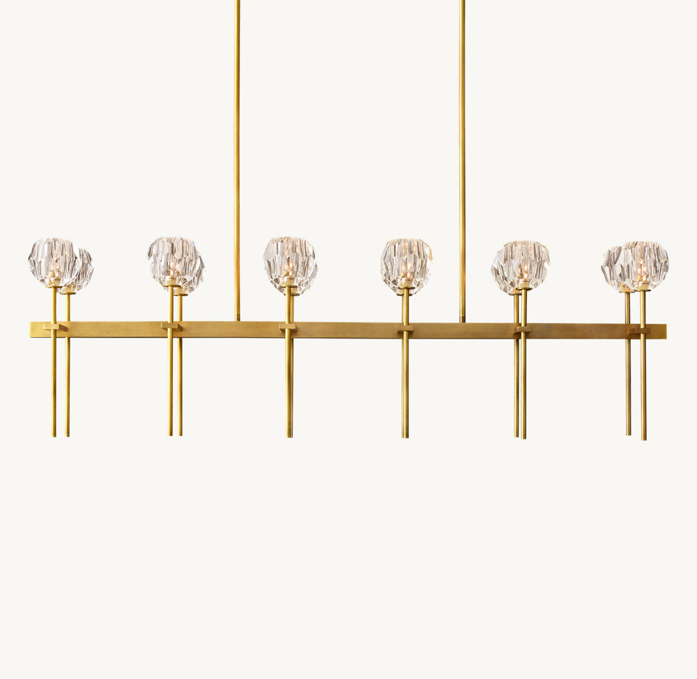 Double Row Crystal Sphere Chandelier