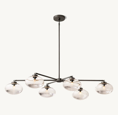 Floating Clear Globe Island Chandelier