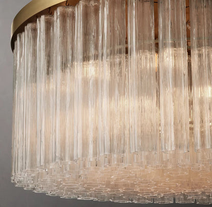 Grand Blown Glass Petal Chandelier