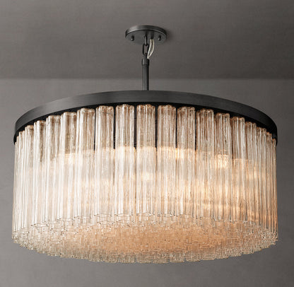 Grand Blown Glass Petal Chandelier