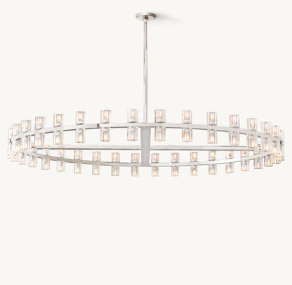 Grand Crystal Halo Chandelier