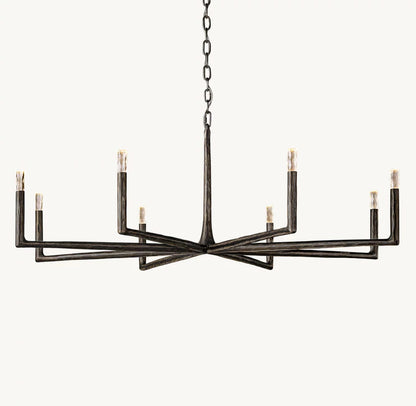 Hammered Glass Ring Chandelier