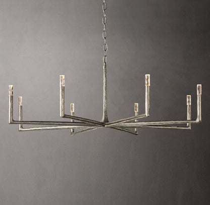 Hammered Glass Ring Chandelier