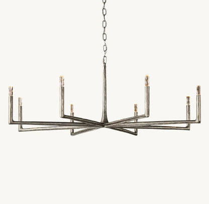 Hammered Glass Ring Chandelier