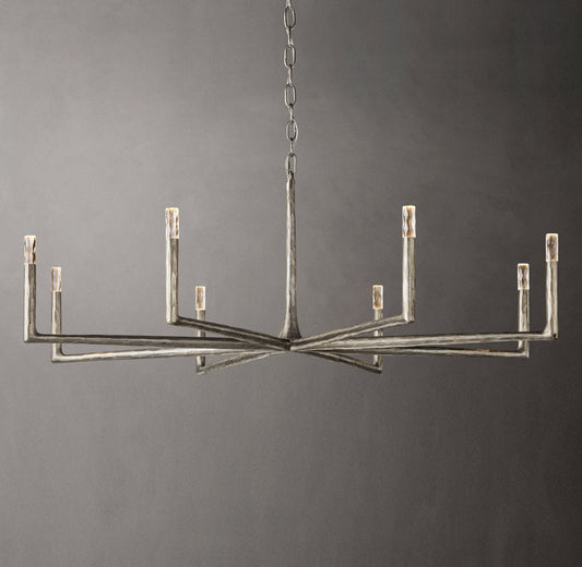 Hammered Glass Ring Chandelier