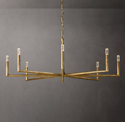Hammered Glass Ring Chandelier