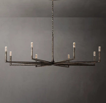 Hammered Halo Glass Chandelier