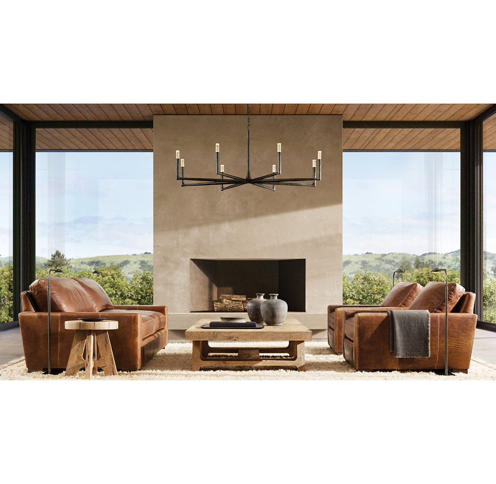 Hammered Halo Glass Chandelier