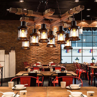 Heritage Wood Beam Chandelier