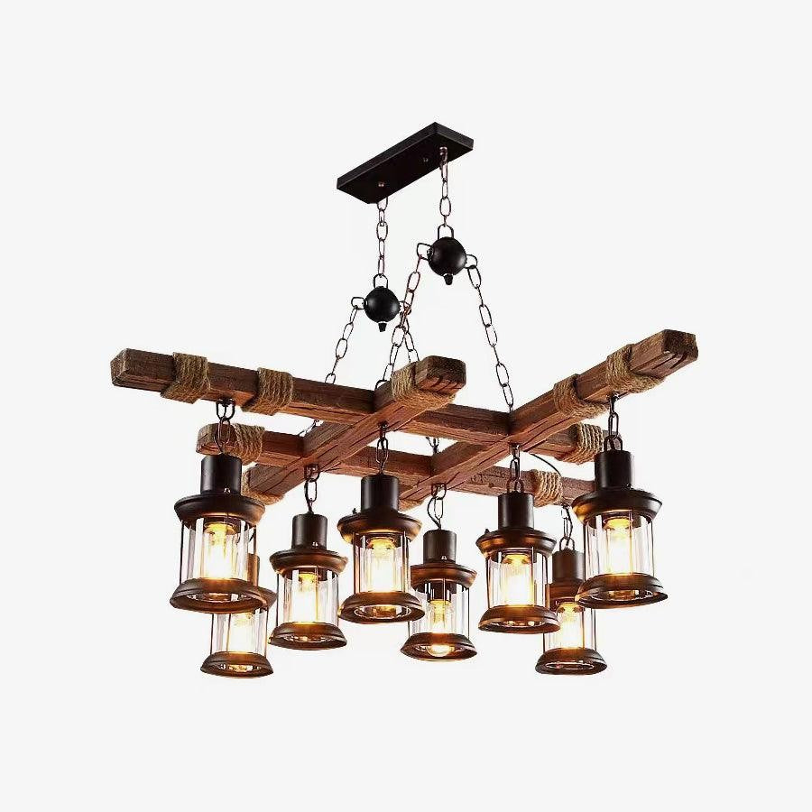 Heritage Wood Beam Chandelier