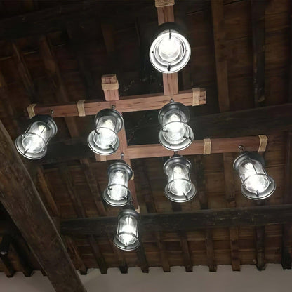 Heritage Wood Beam Chandelier