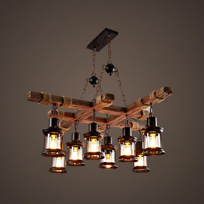 Heritage Wood Beam Chandelier