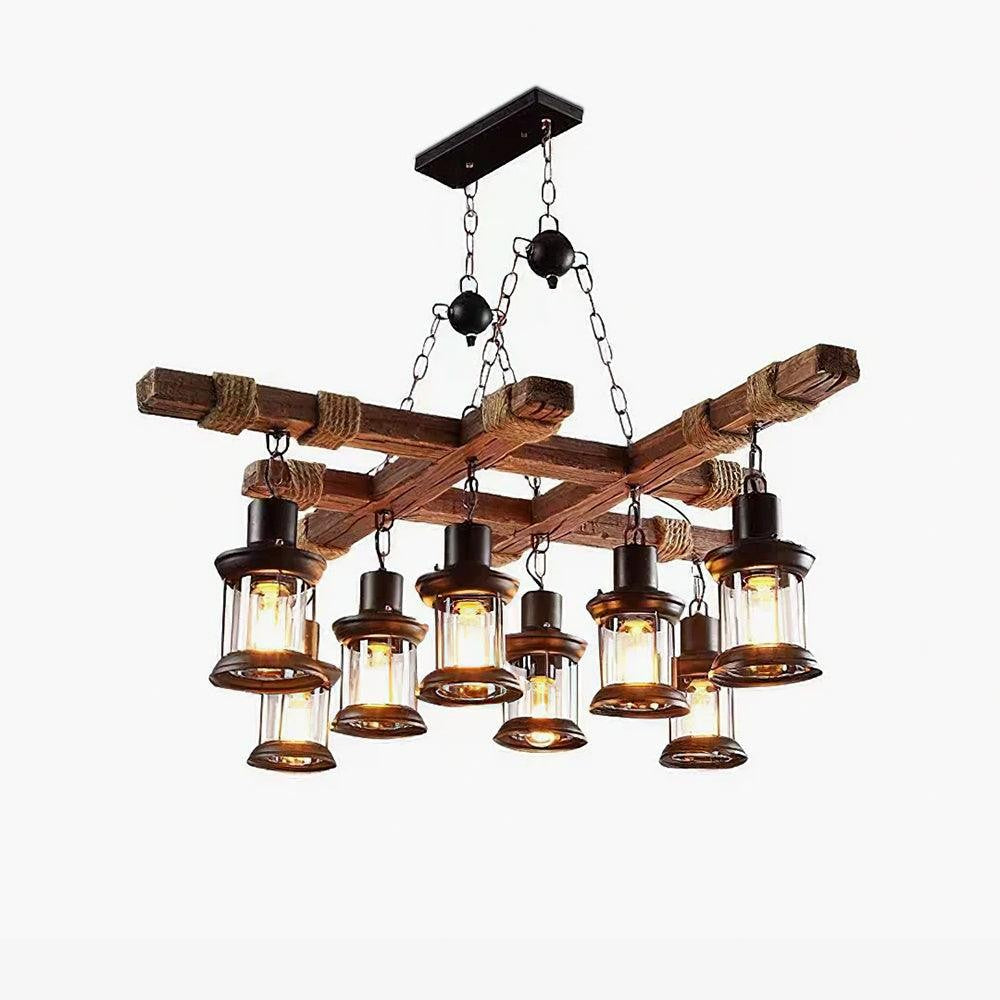 Heritage Wood Beam Chandelier