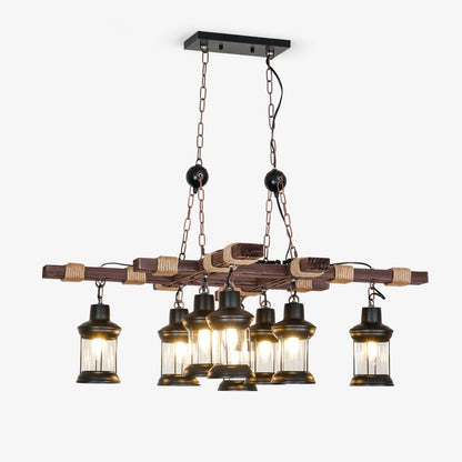 Heritage Wood Beam Chandelier