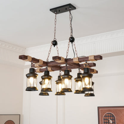 Heritage Wood Beam Chandelier