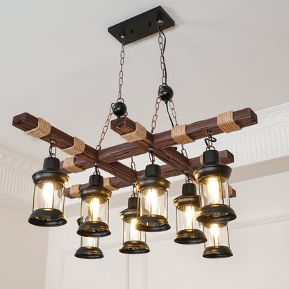 Heritage Wood Beam Chandelier