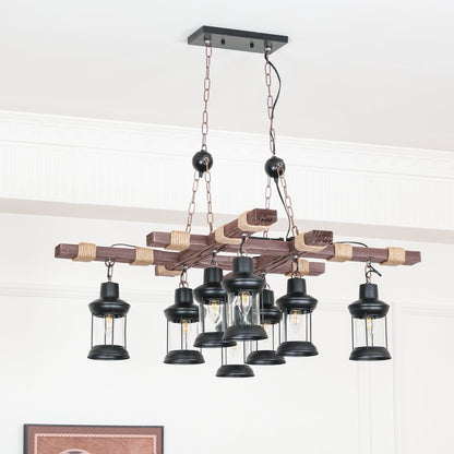 Heritage Wood Beam Chandelier