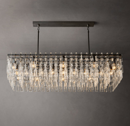 Linked Optical Crystal Island Chandelier