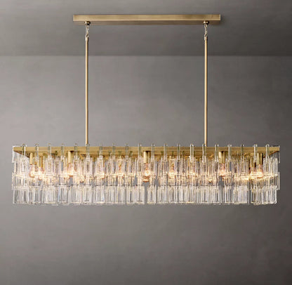 Linked Optical Crystal Island Chandelier