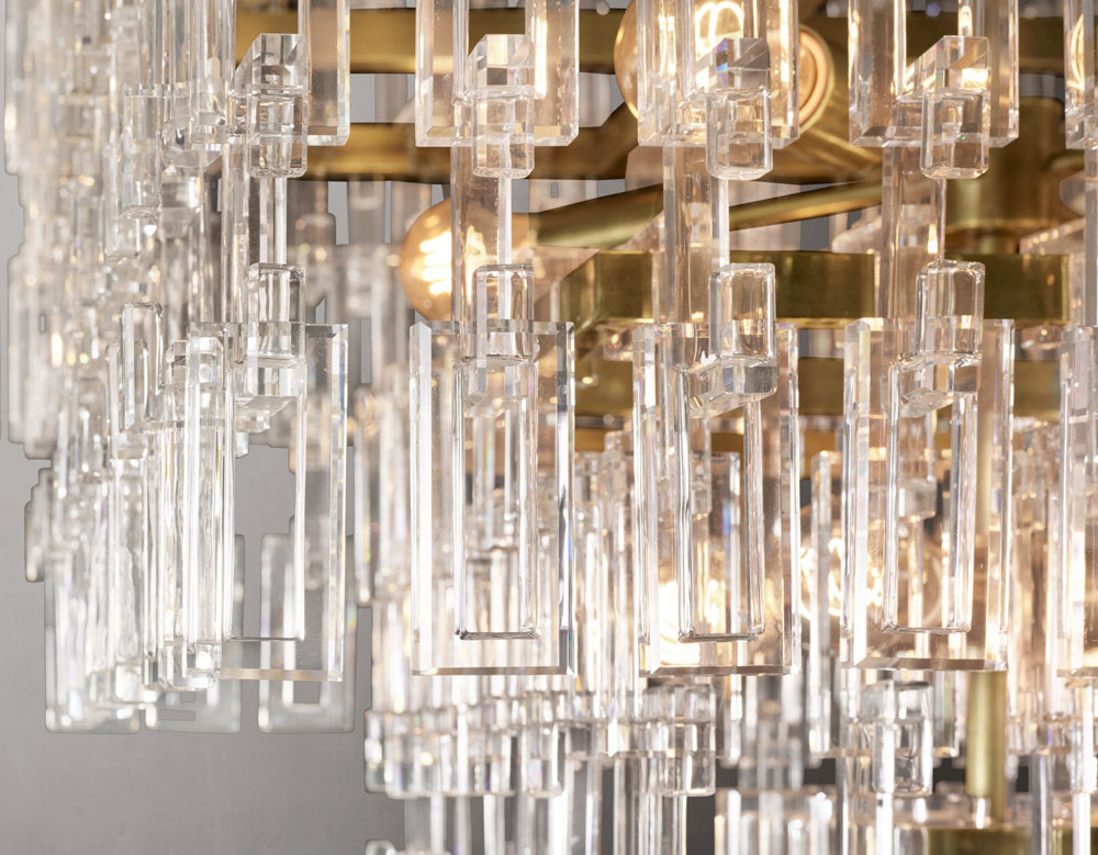 Linked Optical Crystal Island Chandelier