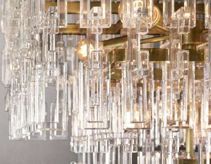 Linked Optical Crystal Island Chandelier