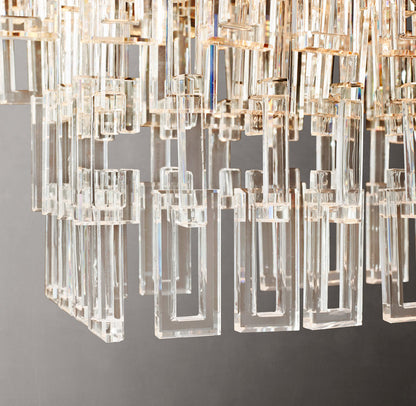 Linked Optical Crystal Island Chandelier