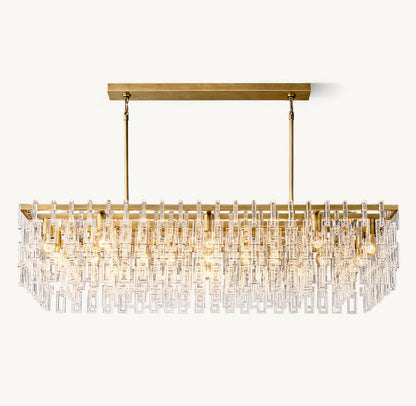 Linked Optical Crystal Island Chandelier