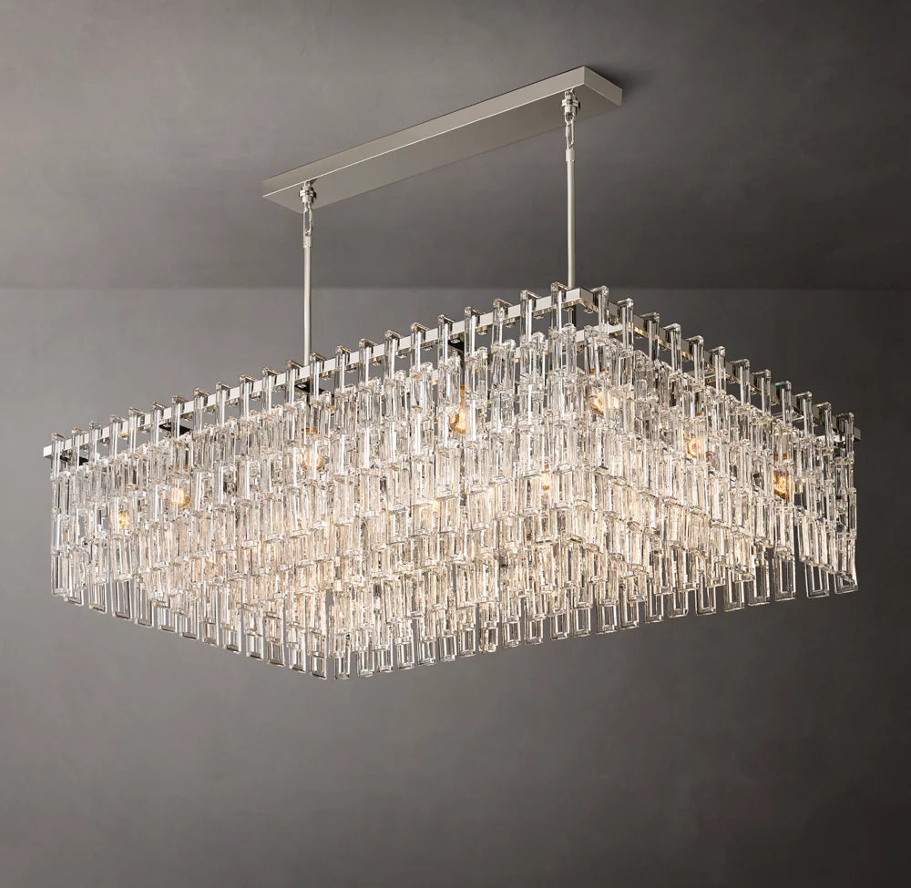 Linked Optical Crystal Island Chandelier