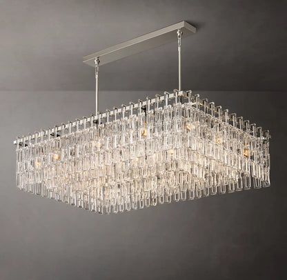 Linked Optical Crystal Island Chandelier