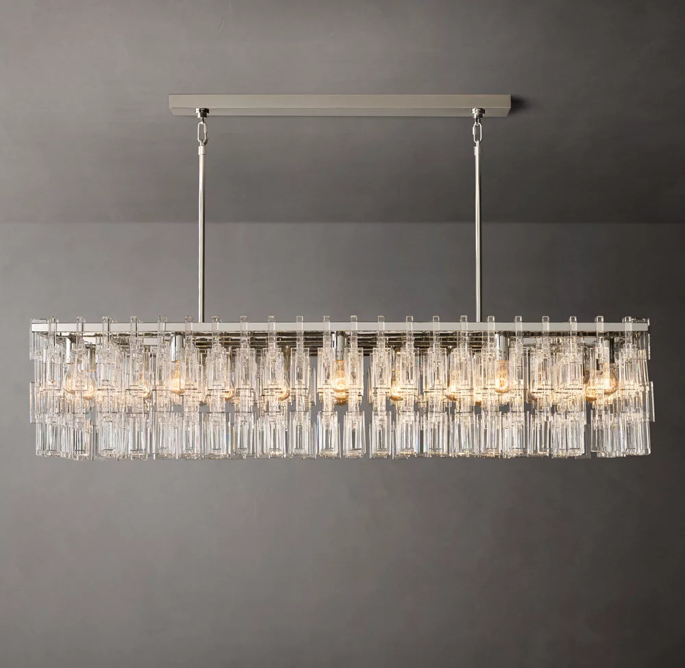 Linked Optical Crystal Island Chandelier