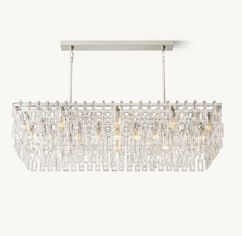 Linked Optical Crystal Island Chandelier