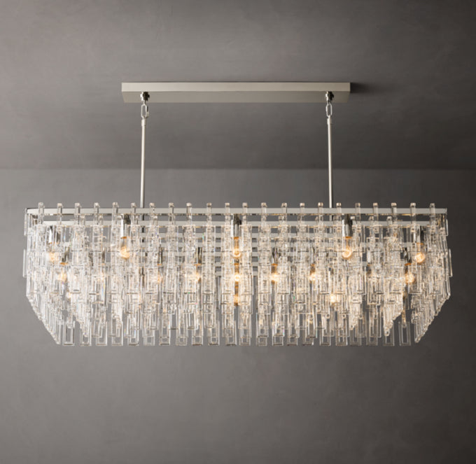 Linked Optical Crystal Island Chandelier