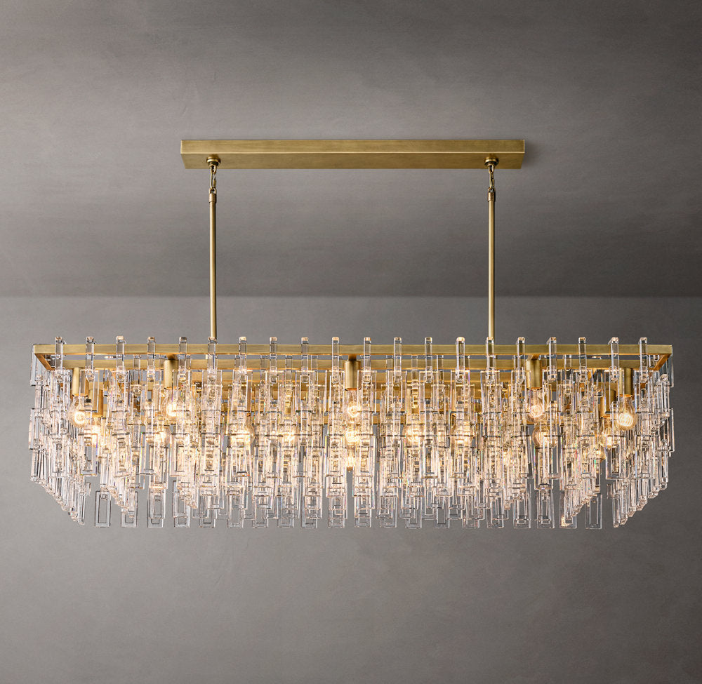 Linked Optical Crystal Island Chandelier