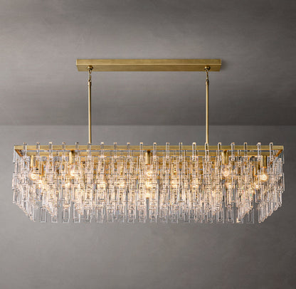 Linked Optical Crystal Island Chandelier