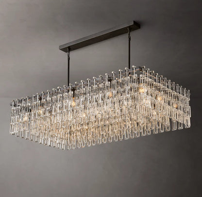 Linked Optical Crystal Island Chandelier