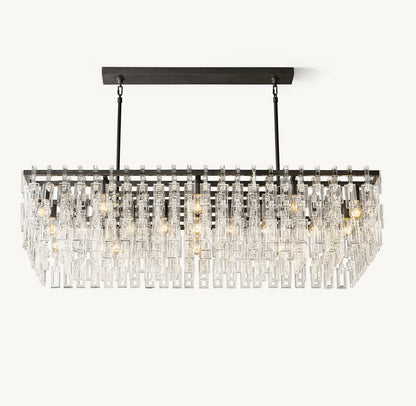 Linked Optical Crystal Island Chandelier