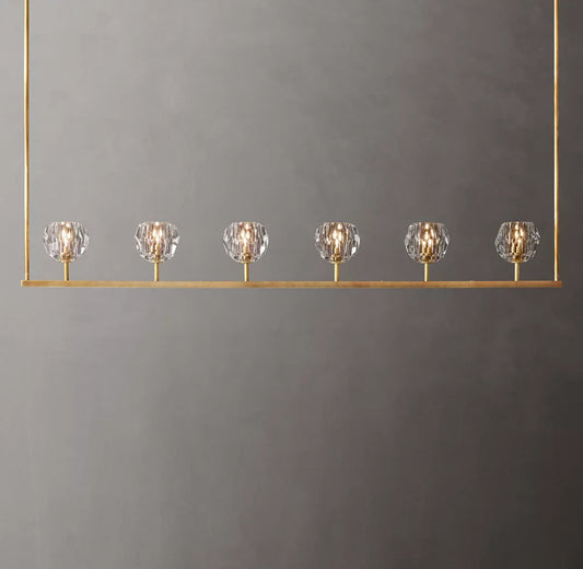 Lucent Orb Linear Crystal Chandelier