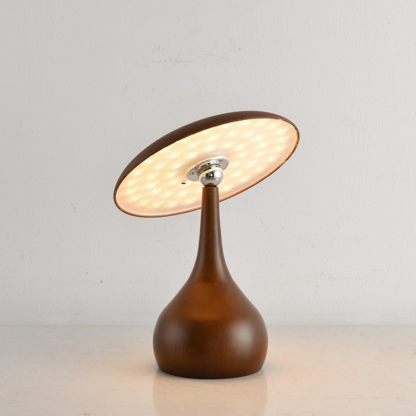 Lunara Arc Wood Table Lamp