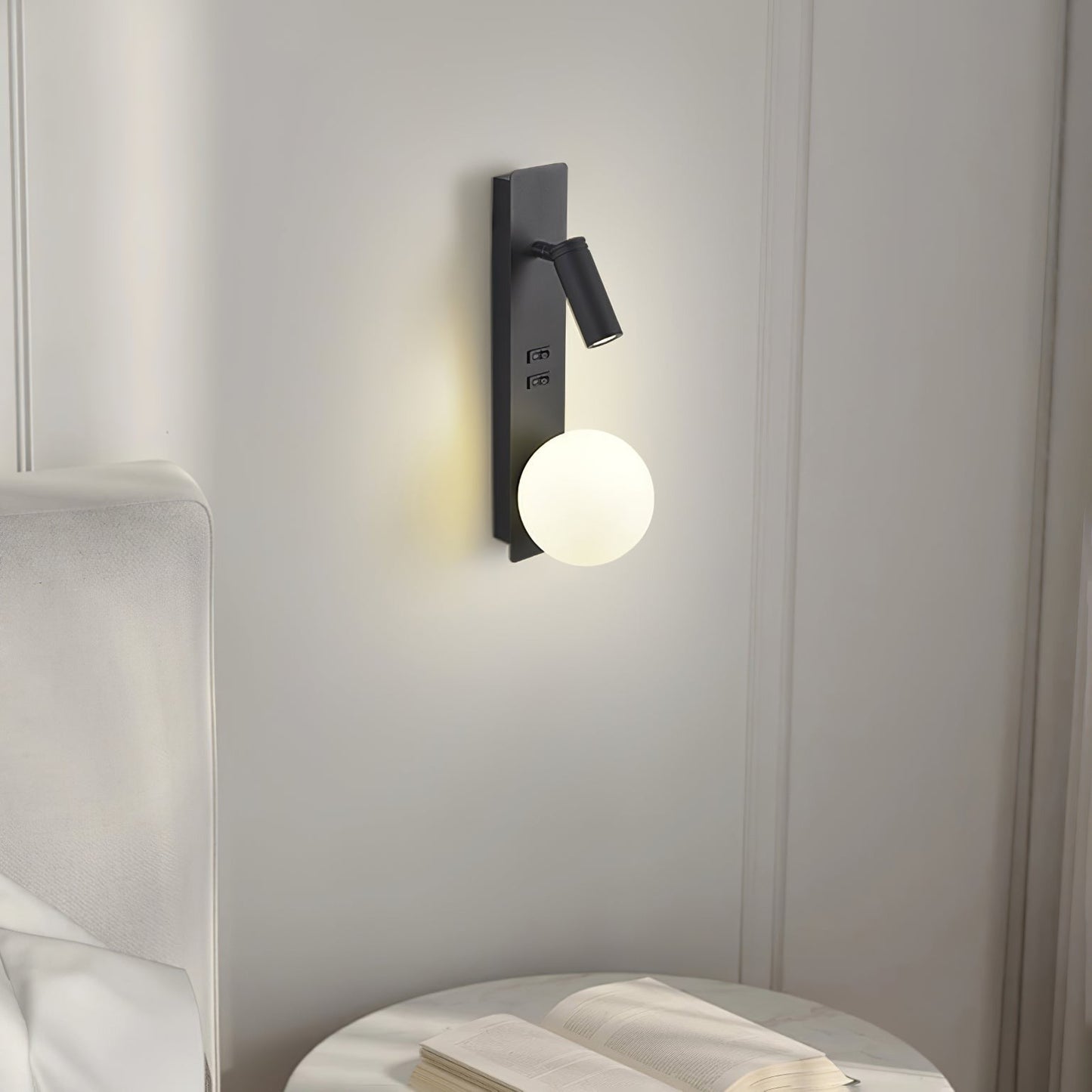Lunor Sphere Reading Wall Light
