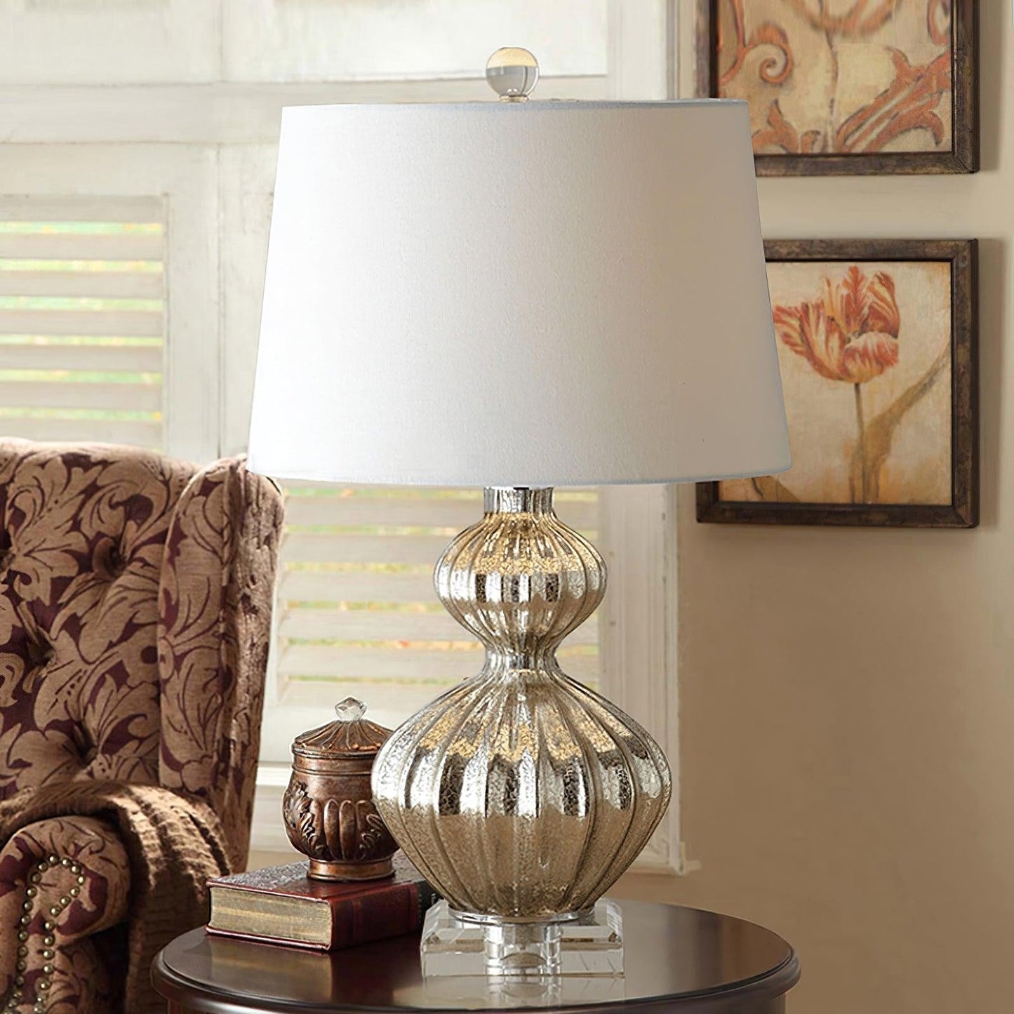 Mercura Glass Accent Table Lamp