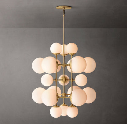 Meridian Opal Globe Cascade Chandelier