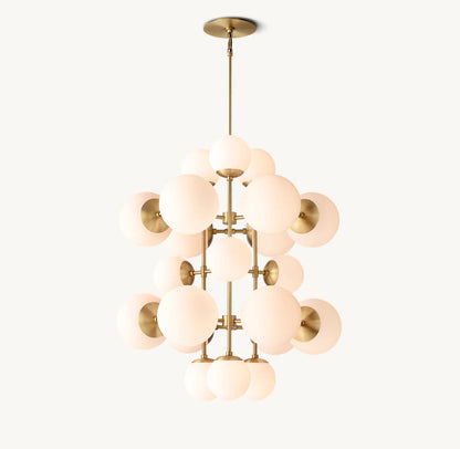 Meridian Opal Globe Cascade Chandelier