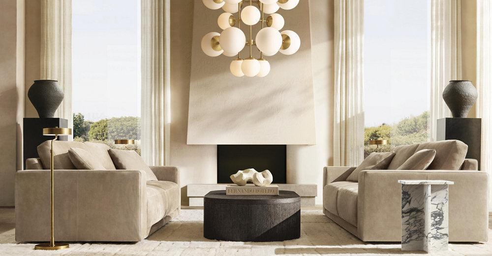 Meridian Opal Globe Cascade Chandelier
