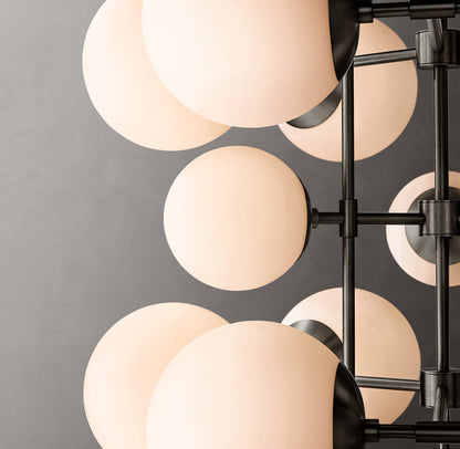 Meridian Opal Globe Cascade Chandelier
