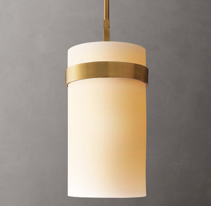 Milk Glass Column Pendant