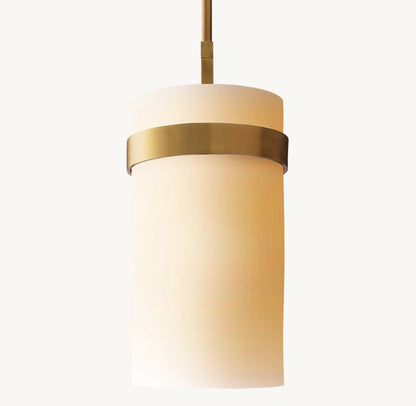 Milk Glass Column Pendant