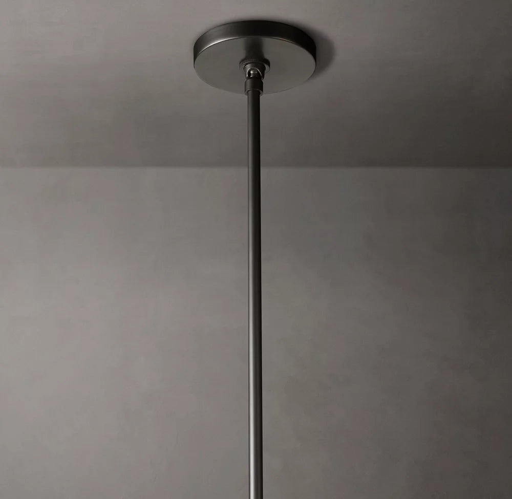 Milk Glass Column Pendant