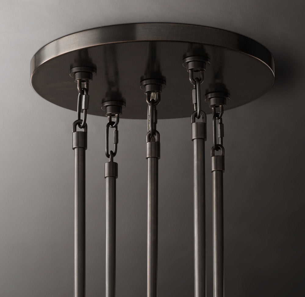 Monumental Linked Crystal Cascade Chandelier